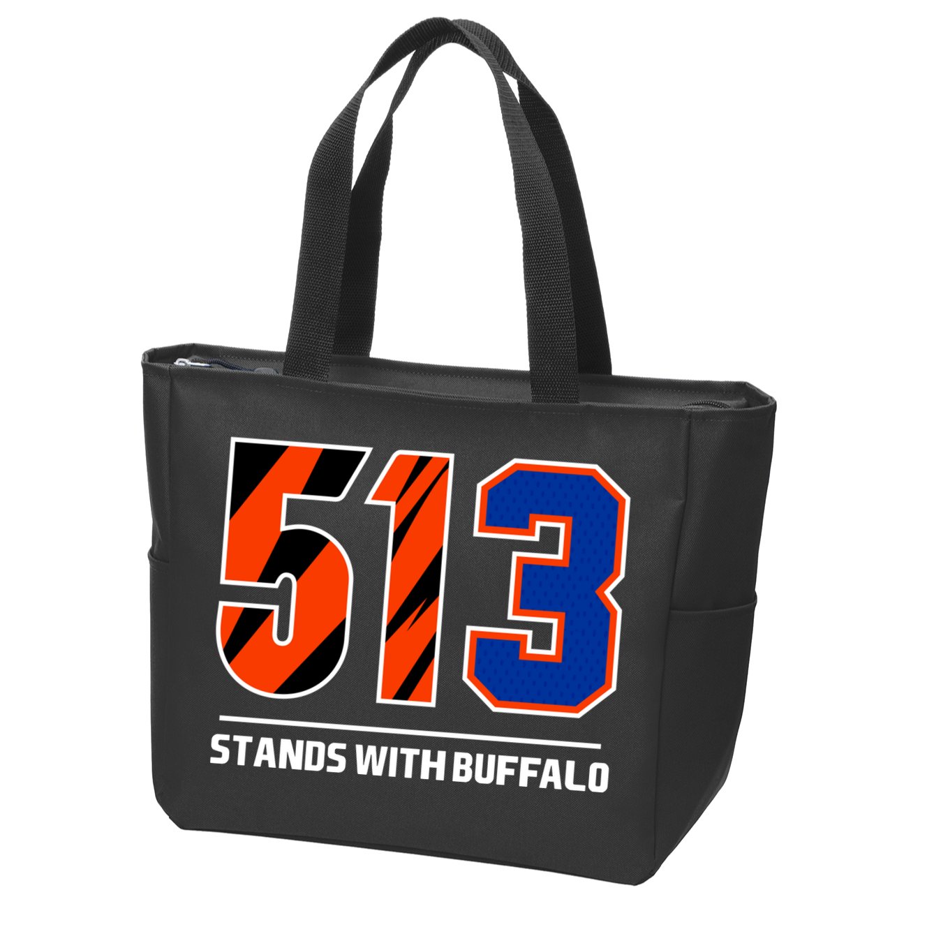 513 Stands With Buffalo Zip Tote Bag