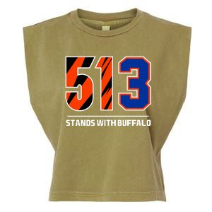 513 Stands With Buffalo Garment-Dyed Women's Muscle Tee