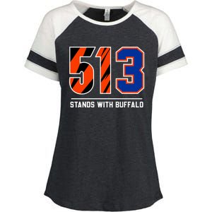 513 Stands With Buffalo Love For 3 Pray For Damar Enza Ladies Jersey Colorblock Tee