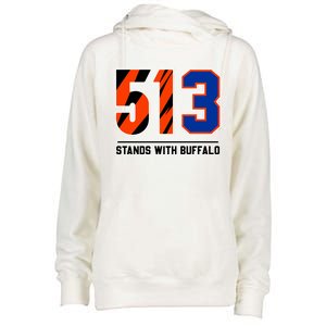 513 Stands With Buffalo Love For 3 Pray For Damar Womens Funnel Neck Pullover Hood