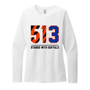 513 Stands With Buffalo Love For 3 Pray For Damar Womens CVC Long Sleeve Shirt