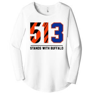 513 Stands With Buffalo Love For 3 Pray For Damar Women's Perfect Tri Tunic Long Sleeve Shirt