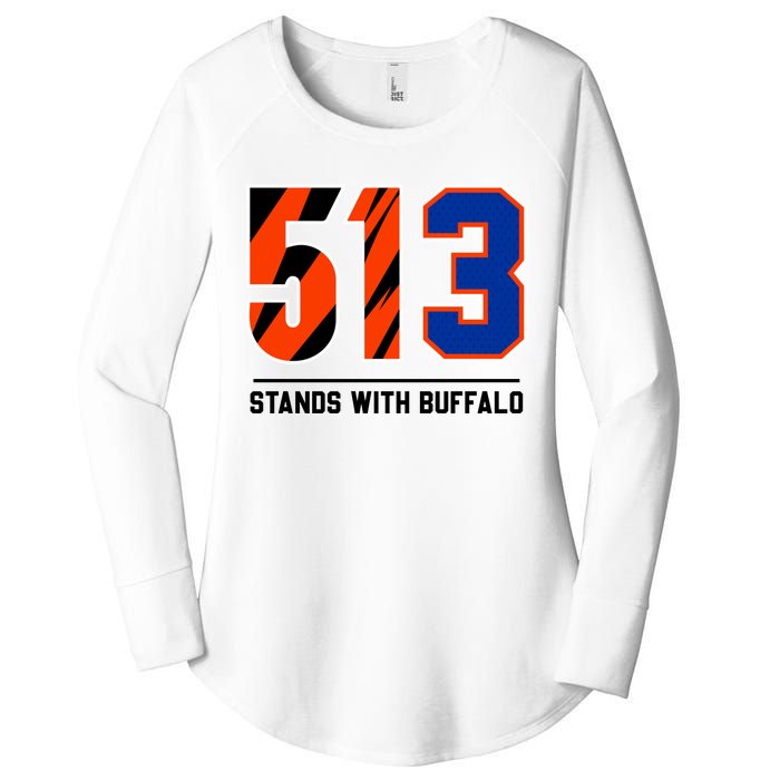 513 Stands With Buffalo Love For 3 Pray For Damar Women's Perfect Tri Tunic Long Sleeve Shirt