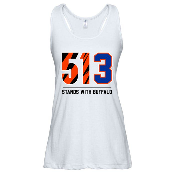 513 Stands With Buffalo Love For 3 Pray For Damar Ladies Essential Flowy Tank