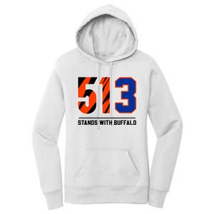 513 Stands With Buffalo Love For 3 Pray For Damar Women's Pullover Hoodie