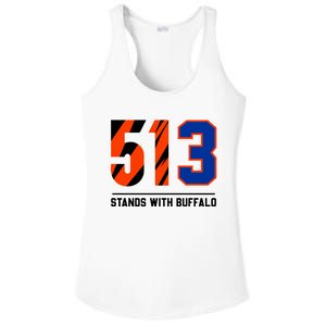 513 Stands With Buffalo Love For 3 Pray For Damar Ladies PosiCharge Competitor Racerback Tank