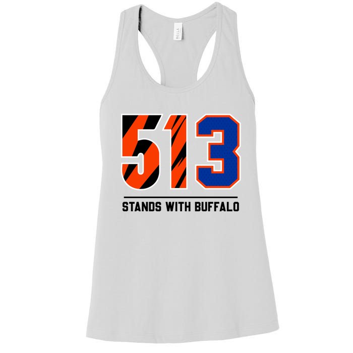 513 Stands With Buffalo Love For 3 Pray For Damar Women's Racerback Tank