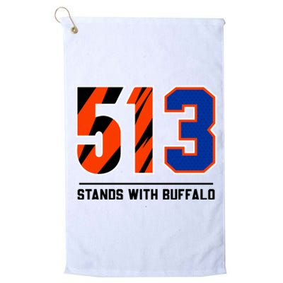 513 Stands With Buffalo Love For 3 Pray For Damar Platinum Collection Golf Towel