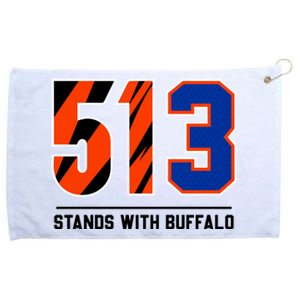 513 Stands With Buffalo Love For 3 Pray For Damar Grommeted Golf Towel