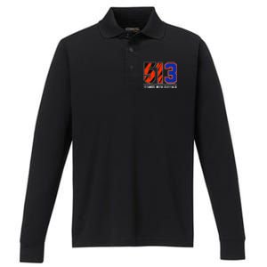 513 Stands With Buffalo Performance Long Sleeve Polo