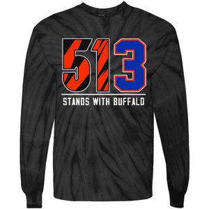 513 Stands With Buffalo Tie-Dye Long Sleeve Shirt