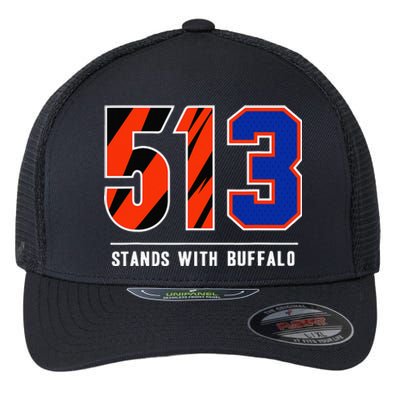 513 Stands With Buffalo Gift Flexfit Unipanel Trucker Cap