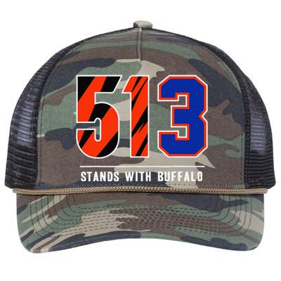 513 Stands With Buffalo Gift Retro Rope Trucker Hat Cap