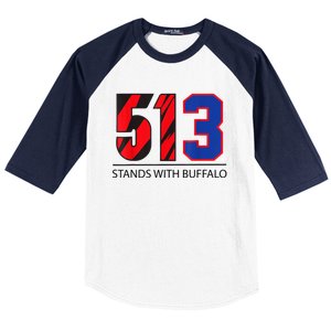 513 Stands With Buffalo Pray For Damar 3 Buffalo Love For 3 We Are With You Baseball Sleeve Shirt