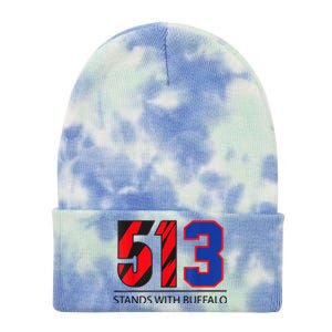 513 Stands With Buffalo Pray For Damar 3 Buffalo Love For 3 We Are With You Tie Dye 12in Knit Beanie