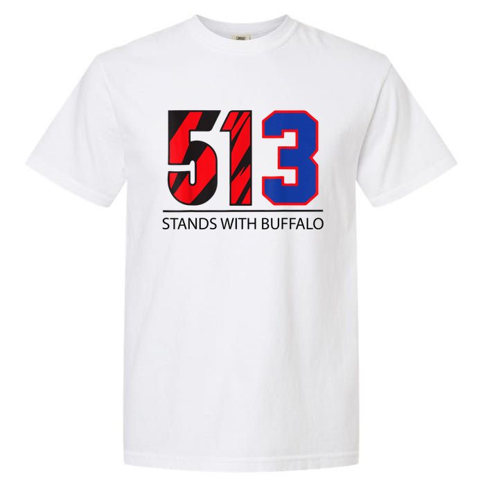 513 Stands With Buffalo Pray For Damar 3 Buffalo Love For 3 We Are With You Garment-Dyed Heavyweight T-Shirt