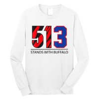 513 Stands With Buffalo Pray For Damar 3 Buffalo Love For 3 We Are With You Long Sleeve Shirt