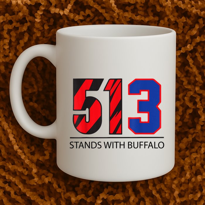 513 Stands With Buffalo Pray For Damar 3 Buffalo Love For 3 We Are With You Mug