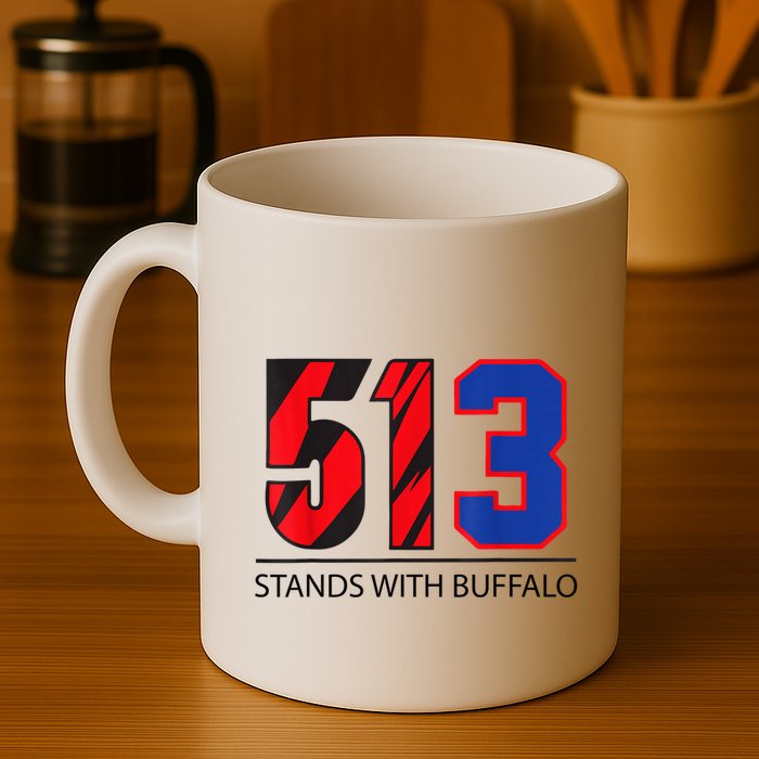 513 Stands With Buffalo Pray For Damar 3 Buffalo Love For 3 We Are With You Mug