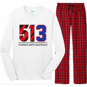 513 Stands With Buffalo Pray For Damar 3 Buffalo Love For 3 We Are With You Long Sleeve Pajama Set