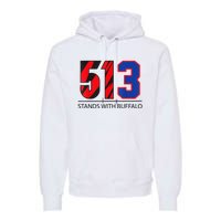 513 Stands With Buffalo Pray For Damar 3 Buffalo Love For 3 We Are With You Premium Hoodie