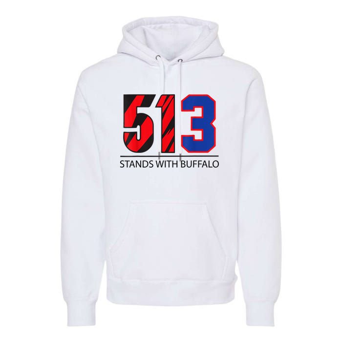 513 Stands With Buffalo Pray For Damar 3 Buffalo Love For 3 We Are With You Premium Hoodie