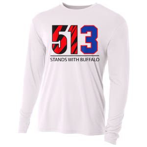 513 Stands With Buffalo Pray For Damar 3 Buffalo Love For 3 We Are With You Cooling Performance Long Sleeve Crew