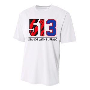 513 Stands With Buffalo Pray For Damar 3 Buffalo Love For 3 We Are With You Performance Sprint T-Shirt