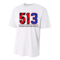 513 Stands With Buffalo Pray For Damar 3 Buffalo Love For 3 We Are With You Performance Sprint T-Shirt