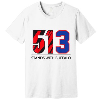 513 Stands With Buffalo Pray For Damar 3 Buffalo Love For 3 We Are With You Premium T-Shirt