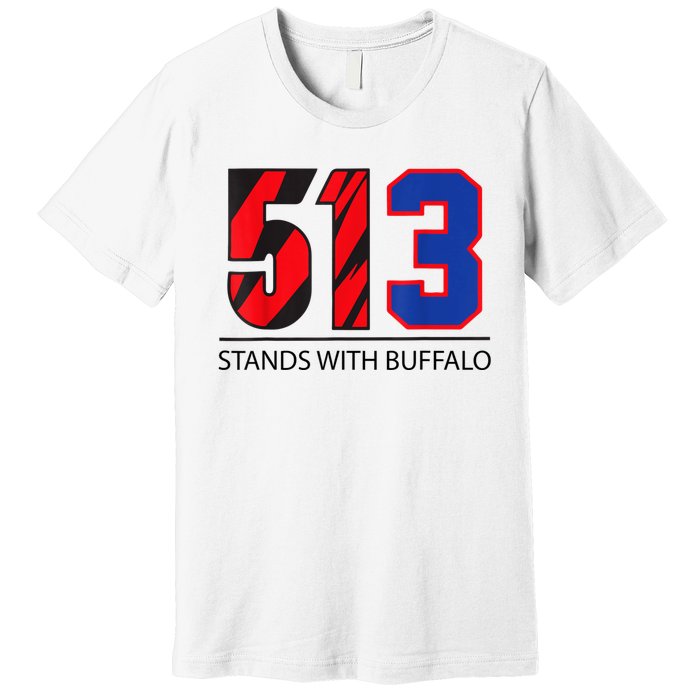 513 Stands With Buffalo Pray For Damar 3 Buffalo Love For 3 We Are With You Premium T-Shirt