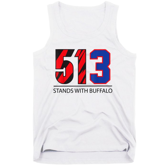 513 Stands With Buffalo Pray For Damar 3 Buffalo Love For 3 We Are With You Tank Top