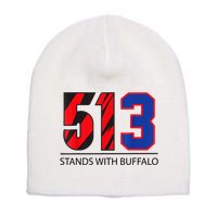 513 Stands With Buffalo Pray For Damar 3 Buffalo Love For 3 We Are With You Short Acrylic Beanie
