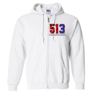 513 Stands With Buffalo Pray For Damar 3 Buffalo Love For 3 We Are With You Full Zip Hoodie