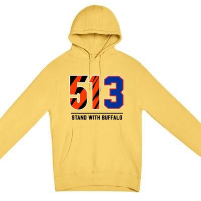 513 Stand With Buffalo Love For 3 Pray For Damar Premium Pullover Hoodie