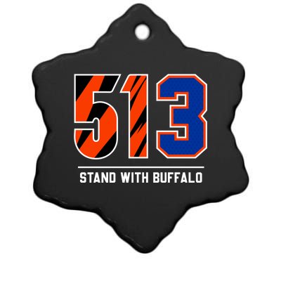 513 Stand With Buffalo Love For 3 Pray For Damar Ceramic Star Ornament