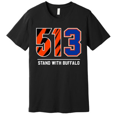 513 Stand With Buffalo Love For 3 Pray For Damar Premium T-Shirt