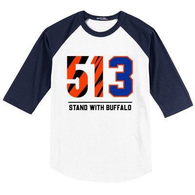 513 Stand With Buffalo Love For 3 Pray For Damar Baseball Sleeve Shirt