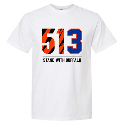 513 Stand With Buffalo Love For 3 Pray For Damar Garment-Dyed Heavyweight T-Shirt