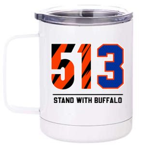 513 Stand With Buffalo Love For 3 Pray For Damar 12 oz Stainless Steel Tumbler Cup