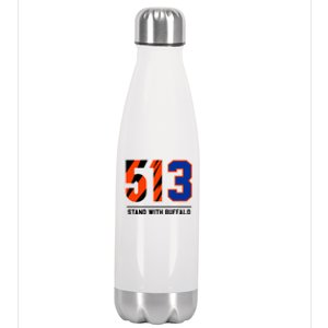 513 Stand With Buffalo Love For 3 Pray For Damar Stainless Steel Insulated Water Bottle