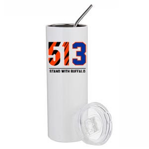 513 Stand With Buffalo Love For 3 Pray For Damar Stainless Steel Tumbler