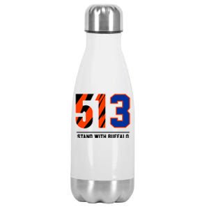 513 Stand With Buffalo Love For 3 Pray For Damar Stainless Steel Insulated Water Bottle