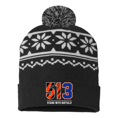 513 Stand With Buffalo Love For 3 Pray For Damar USA-Made Snowflake Beanie