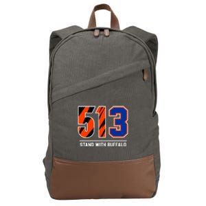 513 Stand With Buffalo Love For 3 Pray For Damar Cotton Canvas Backpack