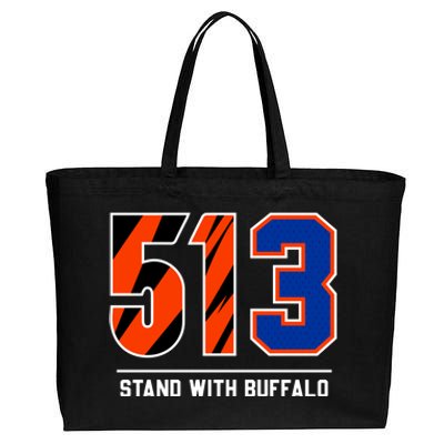 513 Stand With Buffalo Love For 3 Pray For Damar Cotton Canvas Jumbo Tote