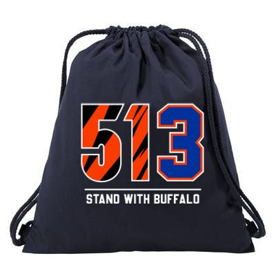 513 Stand With Buffalo Love For 3 Pray For Damar Drawstring Bag