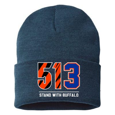 513 Stand With Buffalo Love For 3 Pray For Damar Sustainable Knit Beanie