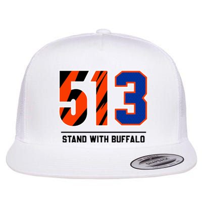 513 Stand With Buffalo Love For 3 Pray For Damar Flat Bill Trucker Hat