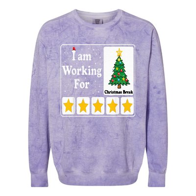 5 Stars Xmas Tree Colorblast Crewneck Sweatshirt